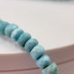 Blue Larimar Bead Necklace Natural Gemstone Necklace Ocean Style Jewelry Gift