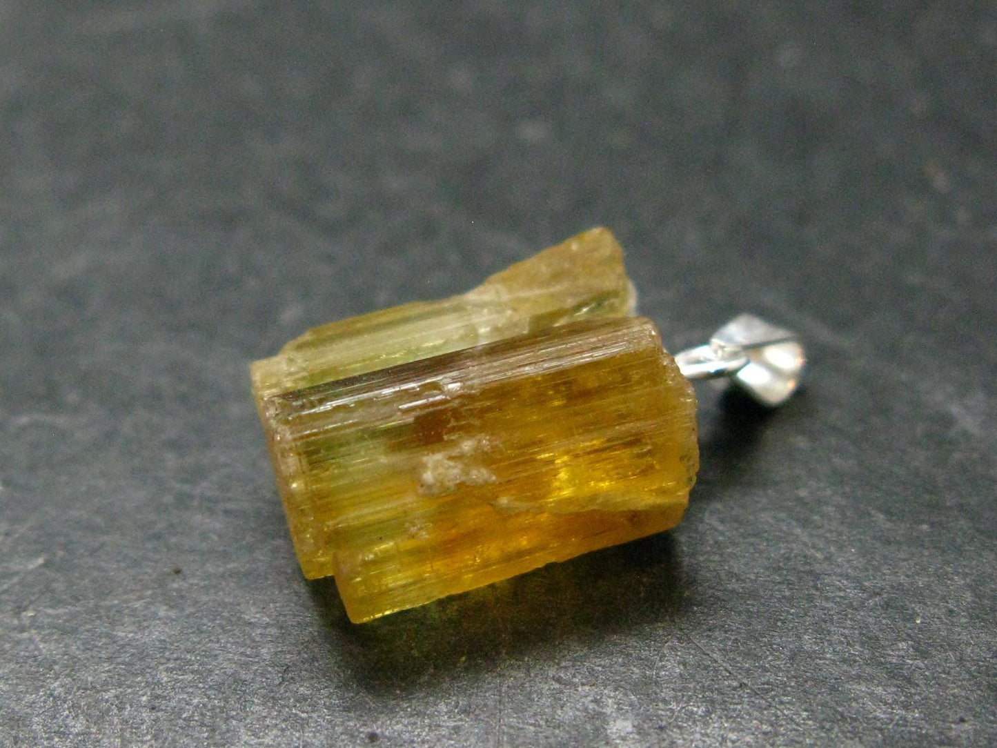 Gem Heliodor Golden Beryl Silver Pendant From Tajikistan - 10.0 Carats - 2.0"
