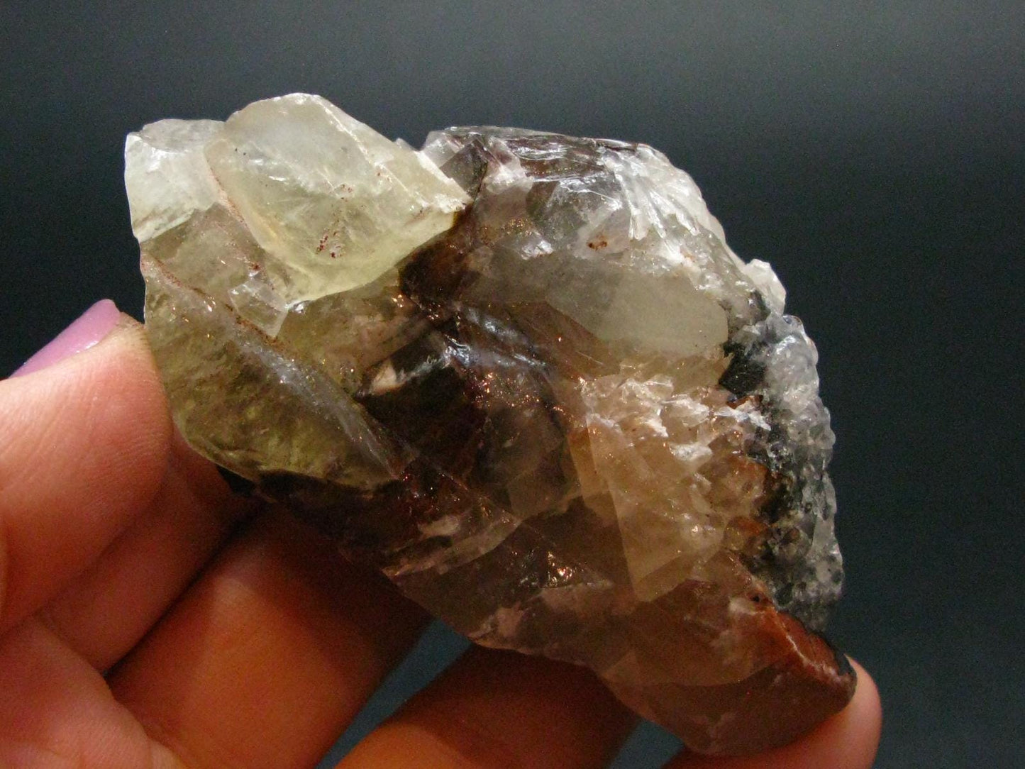 Tricolor Calcite Crystal from Mexico - 83.46 Grams - 2.8"