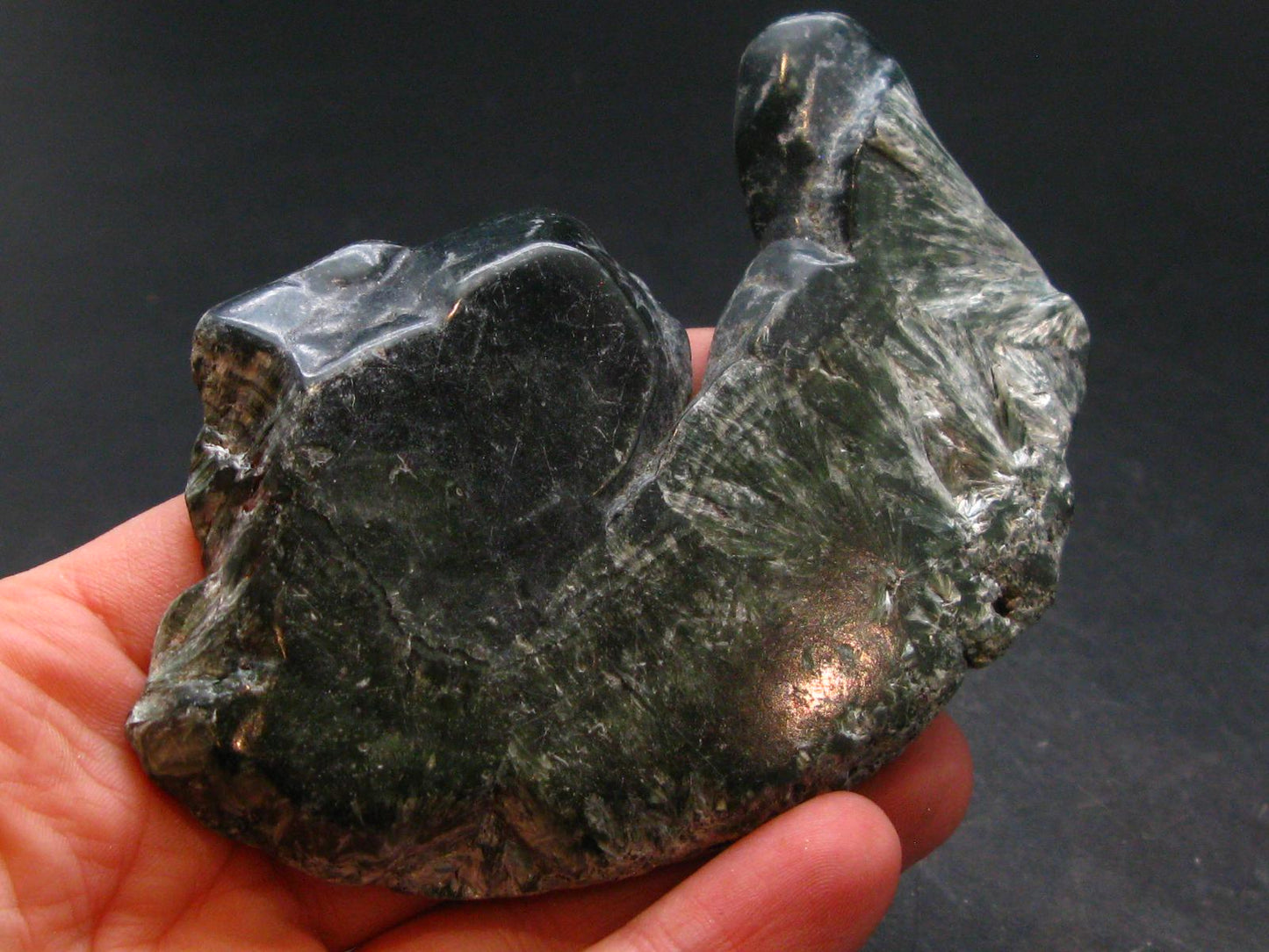 Nice Polished Seraphinite Clinochlore Stalactite Slab From Russia - 3.4" - 68.79 Grams