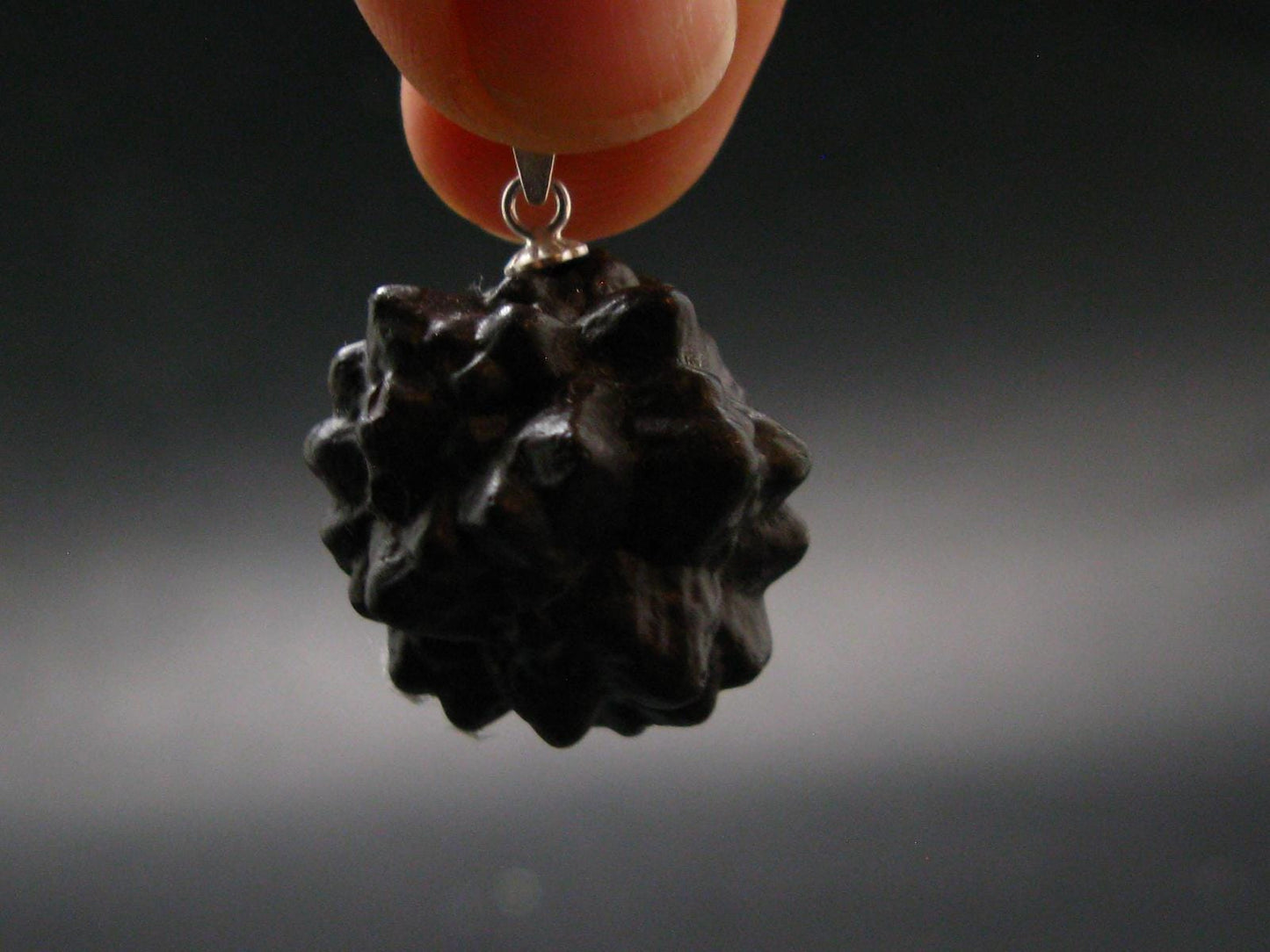 Very Rare Z-Stone (Limonite after Marcasite) Silver Pendant from Sahara Dessert, Egypt - 1.1" - 15.04 Grams