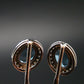 Blue Topaz 925 Silver Earrings from Brazil - 2.1" - 8.08 Grams