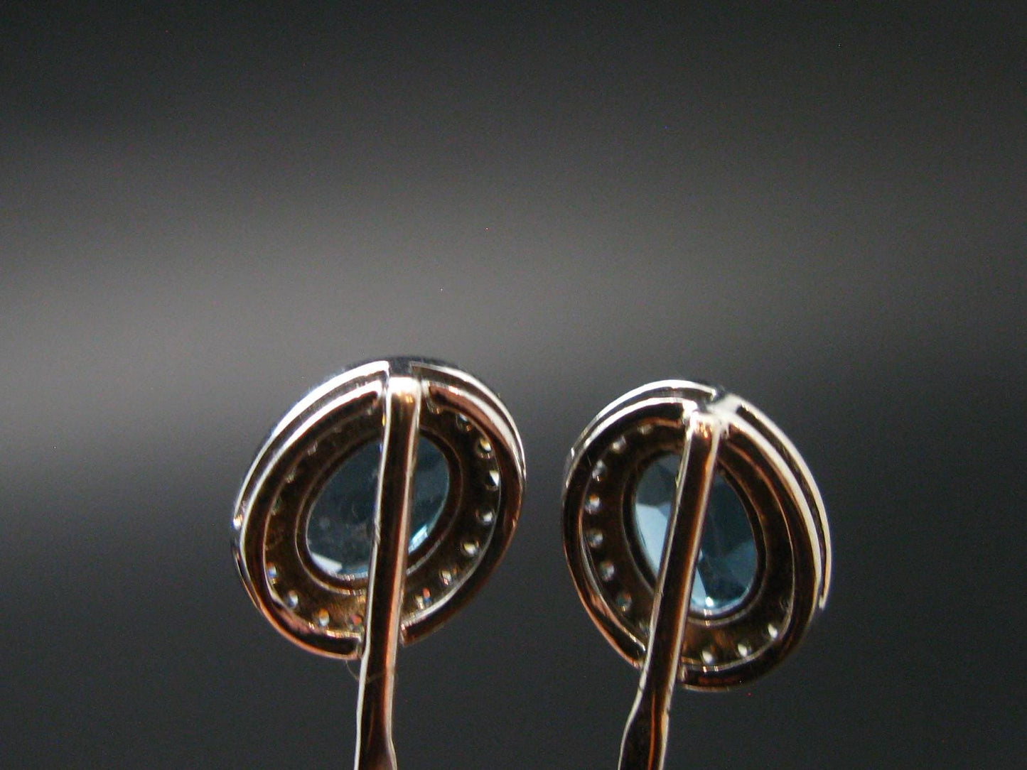 Blue Topaz 925 Silver Earrings from Brazil - 2.1" - 8.08 Grams