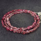 Lightweight Tumbled Pink Tourmaline Tiny Beads Necklace from Brazil - 19" - 8.2 Grams