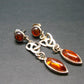 Nature’s Time Capsule!! Natural Cognac Color Baltic Amber 925 Silver Stud Earrings