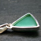 Rich Green Chrysoprase Silver Pendant From Australia - 1.0" - 3.05 Grams