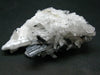 Huebnerite Wolframite on Quartz Cluster From Peru - 3.8" - 171 Grams