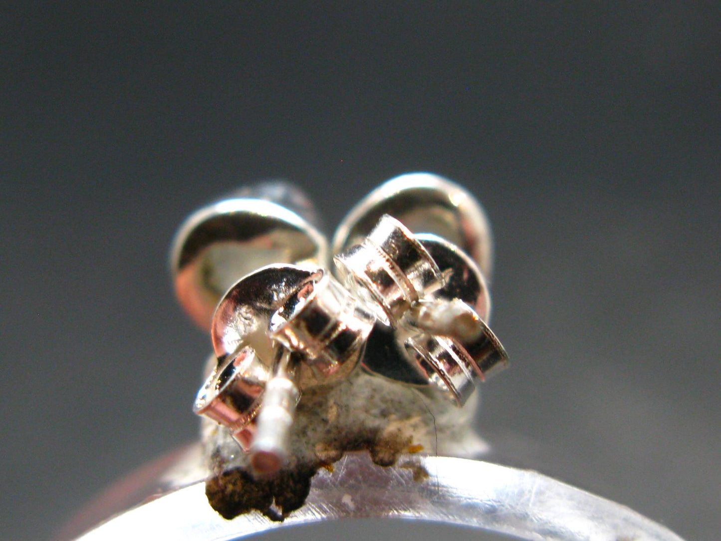 Phenakite Phenacite Sterling Silver Stud Earrings from Nigeria - 1.00 Grams