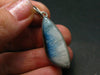 Blue Ice Glacierite Silver Pendant from Indonesia - 1.5" - 5.37 Grams