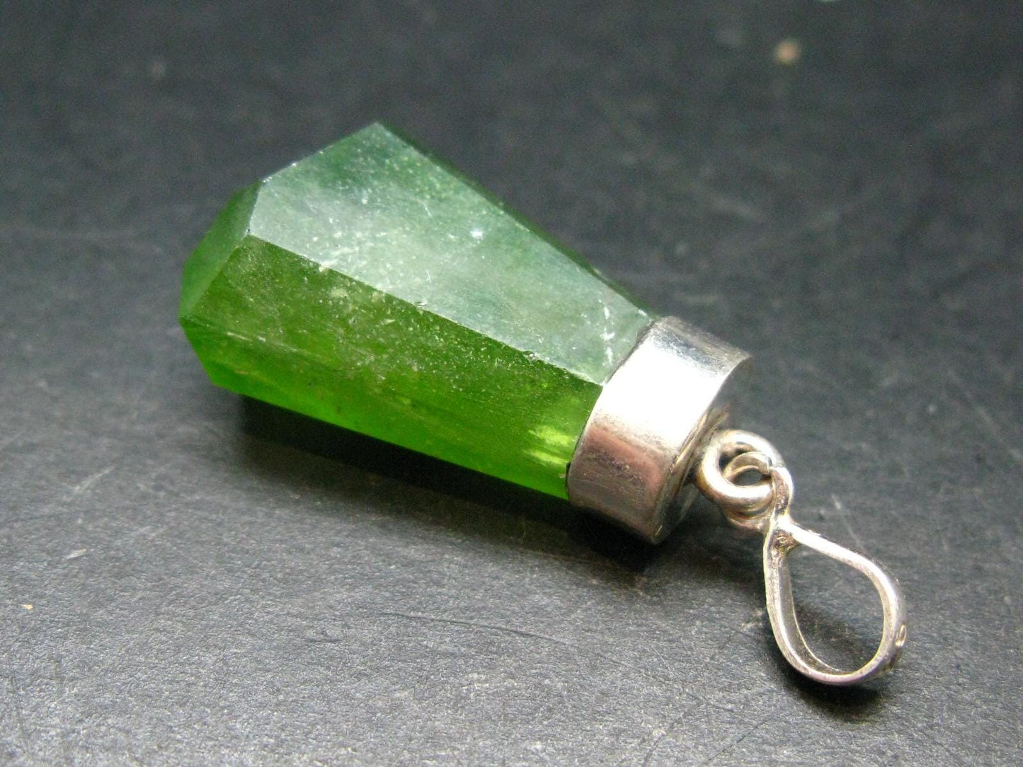Peridot Olivine Pendant in SS From Arizona - 1.9" - 11.11 Grams