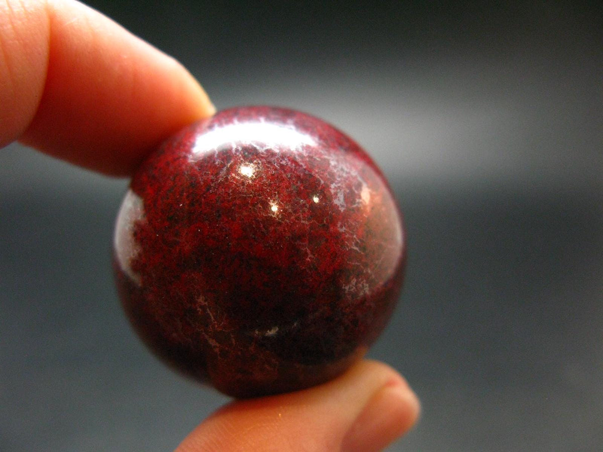 Large Cinnabar Ball Sphere from Spain - 61.88 Grams - 1.2"