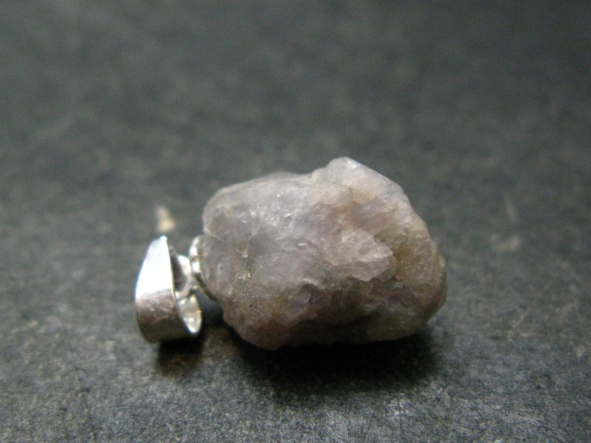 Rare Raw Hackmanite Silver Pendant from Afghanistan - 0.8" - 1.10 Grams