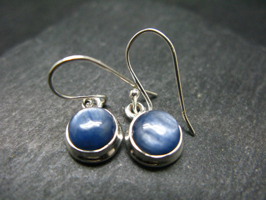 Blue Kyanite Crystal (also known as cyanite or disthene) Earrings