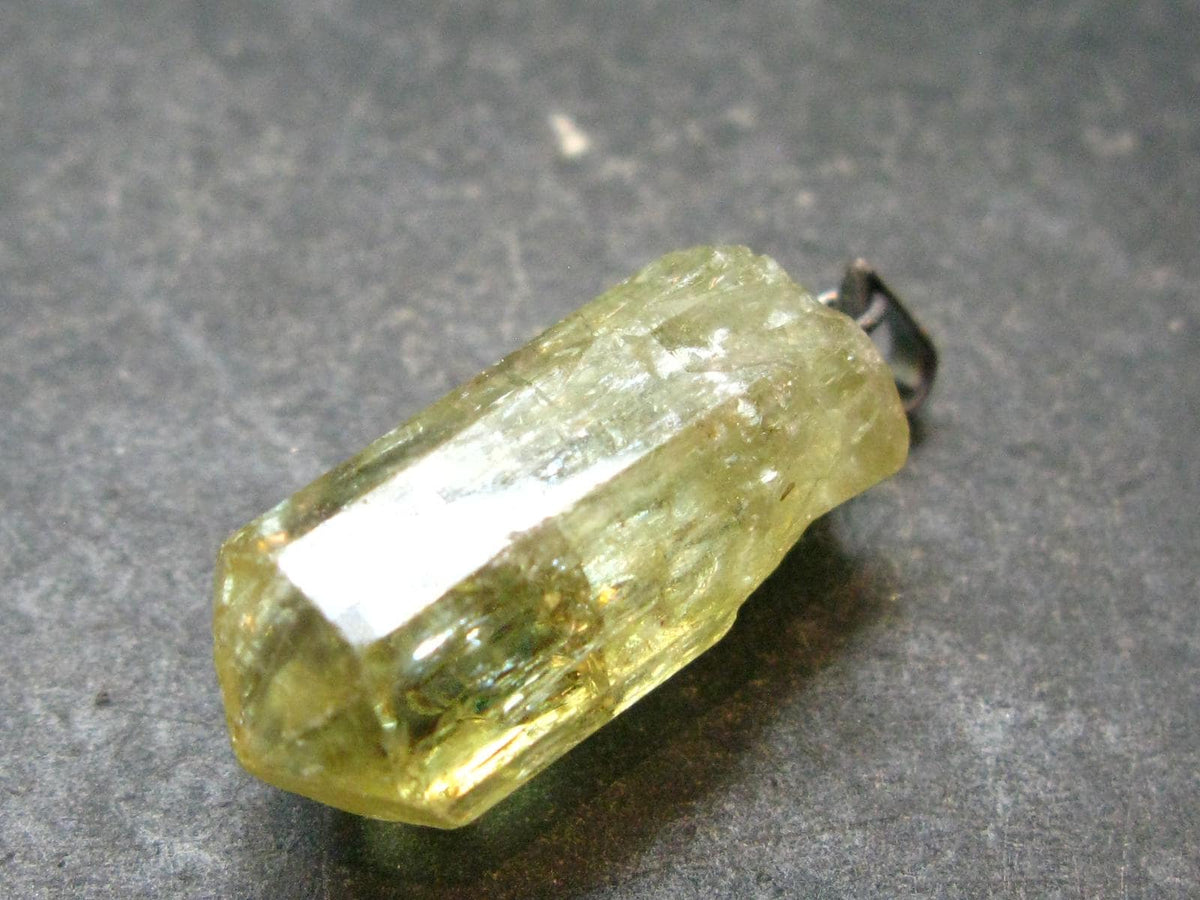 Large Gold Apatite Tumbled Pendant from Mexico - 5.70 Grams - 1.2"