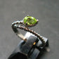 Natural Faceted Peridot Olivine Ring - 1.51 Grams - Size adjustable