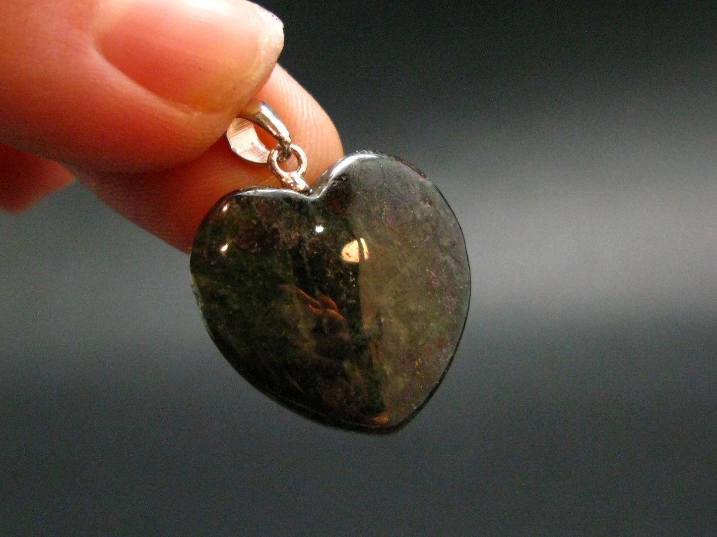 Rare Eclogite Heart Pendant From Norway - 1.0" - 4.03 Grams