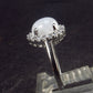 Natural Oval Shaped Glow From Inside Moonstone 925 Silver Ring - Size 4.75 - 2.27 Grams