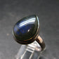 Labradorite Cabochon Silver Ring From Madagascar - 7.03 Grams - Size 10