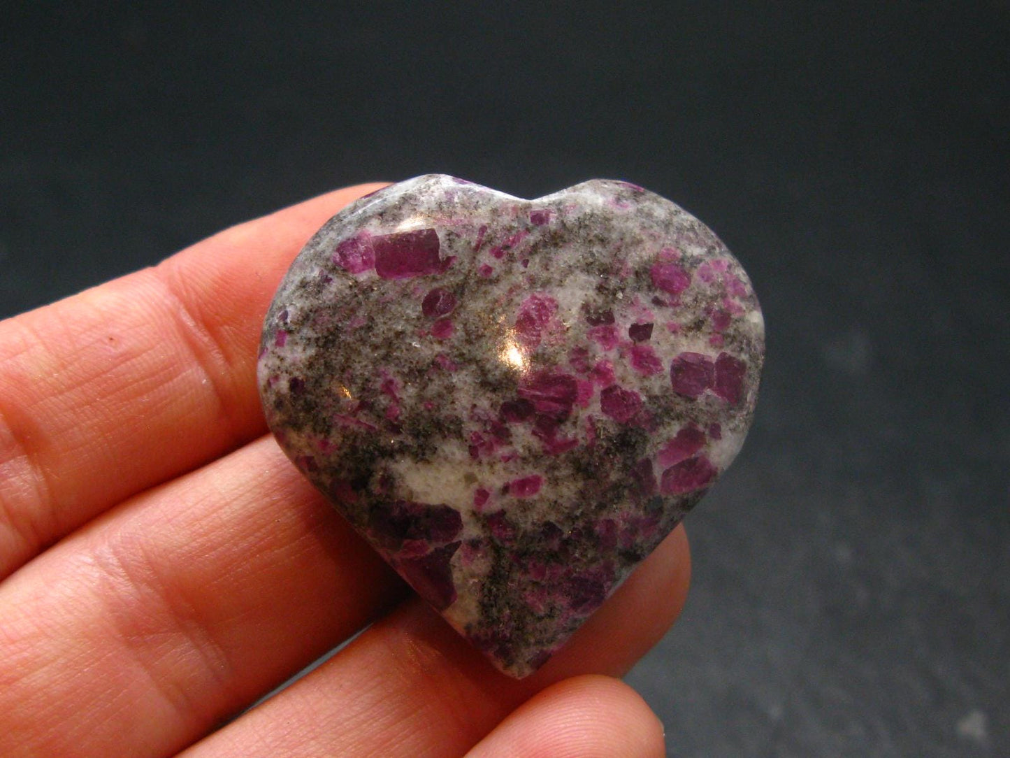 Ruby Heart From India - 1.3"