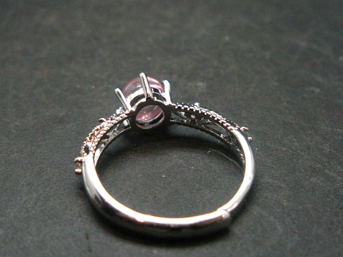 Natural Rose Quartz Ring from Brazil - 1.77 Grams - Size adjustable