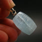 Aquamarine Gem Sterling Silver Pendant From Brazil - 1.2" - 5.82 Grams