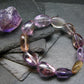 Ametrine Genuine Bracelet ~ 7 Inches ~ 18mm Tumbled Beads