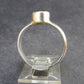 Moldavite Tektite Facetted Silver Ring from Czech Republic - Size 8 - 5.20 Grams