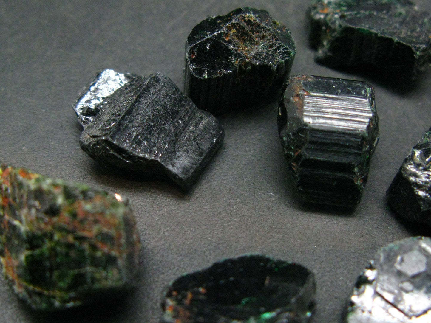 Rare Lot of 10 Usambara Chrome Tourmaline Crystals From Tanzania - 128 Carats