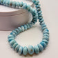 Larimar Bead Necklace Natural Blue Stone Necklace Ocean Inspired Jewelry Gift