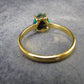 Rare Black Opal Gold Plated Silver Ring from Australia - Size 7.75 - 1.89 Grams