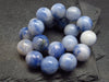 Dumortierite In Quartz Genuine Bracelet ~ 7 Inches ~ 10mm Round Beads