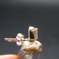 Gray Herderite Silver Stud Earrings from Africa - 0.6" - 1.0 Grams