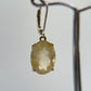 Golden Rutile Quartz Drop Earrings – Natural Rutile Crystal in Sterling Silver
