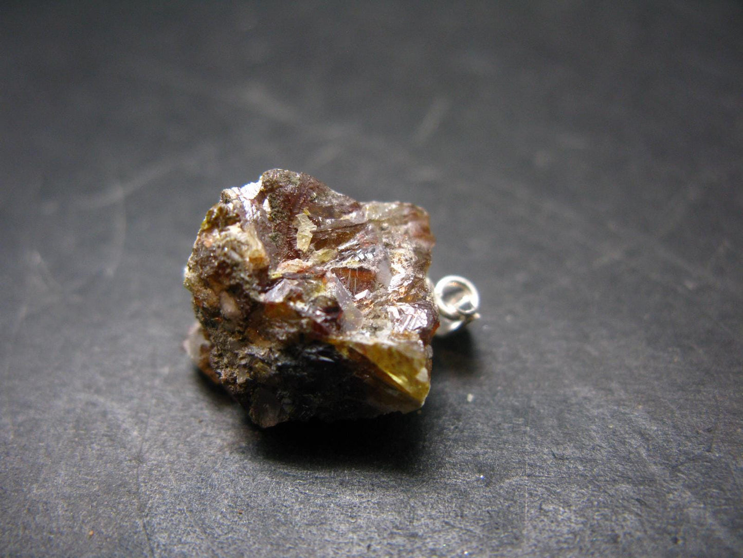 Sphalerite 925 Silver Pendant from Spain - 0.8" - 4.84 Grams