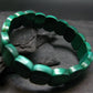 Malachite Genuine Bracelet ~ 7 Inches ~ 14mm Oval Beads