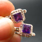 Faceted Natural Amethyst 925 Sterling Silver Earrings - 0.7" - 3.44 Grams
