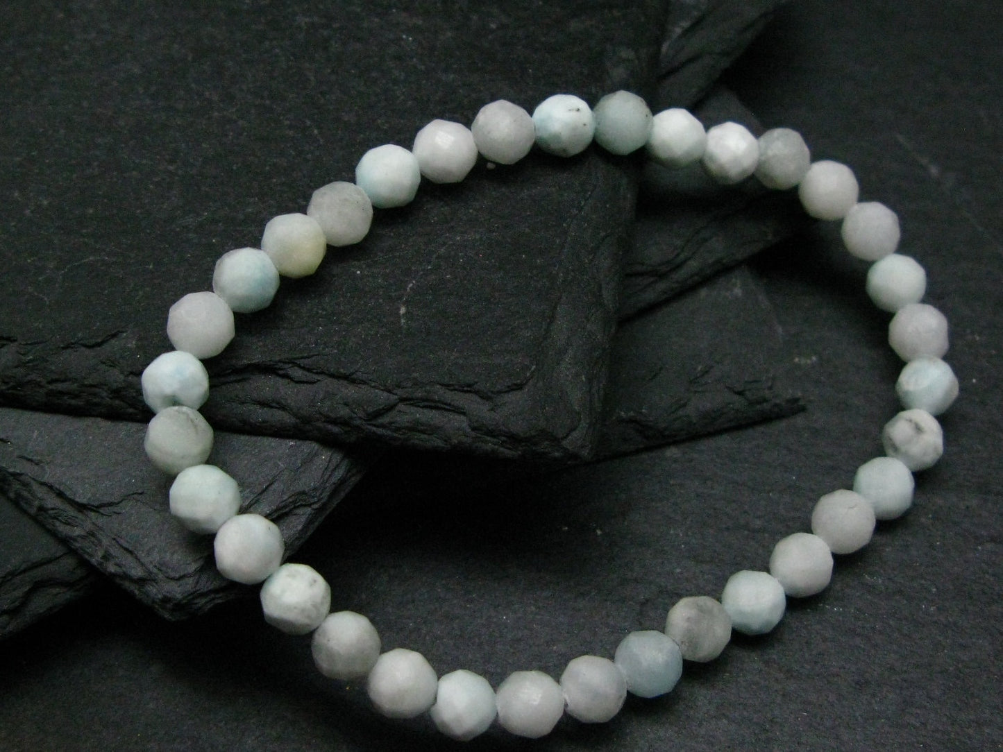 Hemimorphite Genuine Bracelet ~ 7 Inches ~ 5mm Facetted Beads