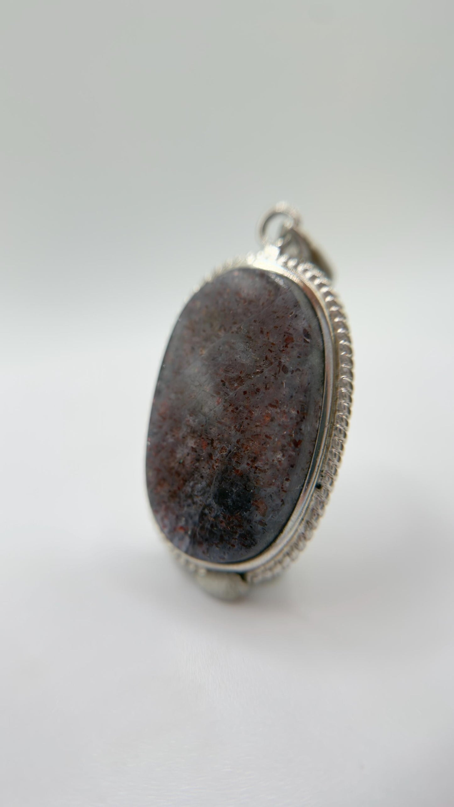 Lattice Sunstone Pendant Necklace, Sterling Silver Natural Crystal Jewelry