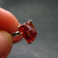 Fire Red Zincite Zinkite 925 Silver Ring from Poland - Size 9 - 3.33 Grams