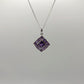 Art Deco Amethyst Pendant – Geometric Elegance in Sterling Silver - 4.61 Grams