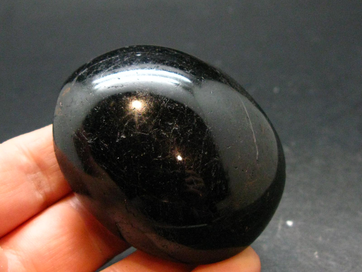 Fine Black Tourmaline Tumbled Stone From Namibia - 2.2"
