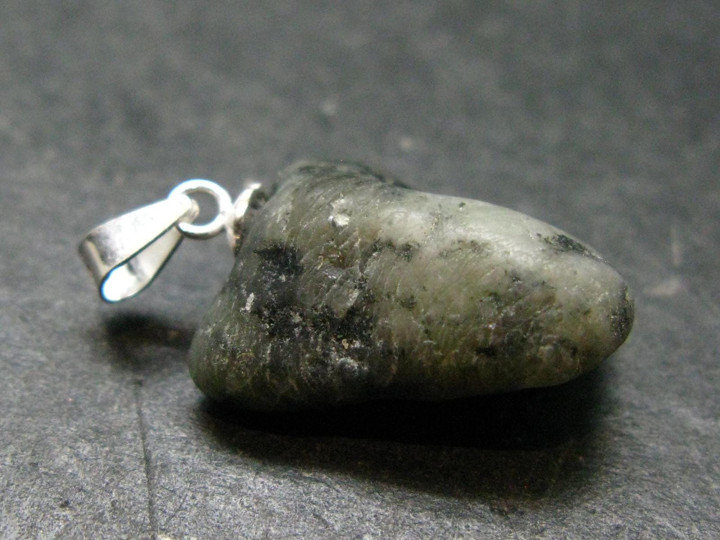 Phenakite Phenacite Tumbled Silver Pendant From Russia - 1.0" - 2.87 Grams