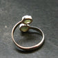 Cute Gem Moldavite Sterling Silver Ring From Czech Republic - Size 9 - 2.40 Grams