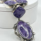 Charoite & Sterling Silver Statement Necklace - 72.87 Grams