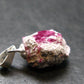 Bixbite Red Emerald Beryl Silver Pendant From Utah USA - 5.45 Carats - 0.7"