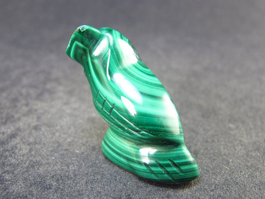 Malachite Owl Carving From Congo - 1.0" - 7.9 Grams