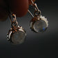 Natural Moonstone 925 Sterling Earrings - 1.0" - 3.04 Grams