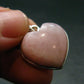 Pink Petalite Silver Heart Pendant from Canada - 1.0" - 4.31 Grams