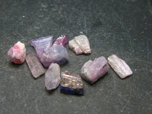 Lot of 10 Tanzanite Gem Untreated Pink Crystals From Tanzania - 20.70 Carats