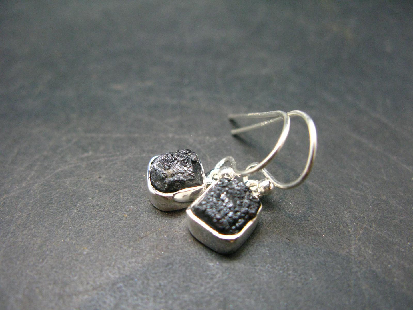 Terminated Brookite Crystal Silver Earrings From Arkansas - 2.41 Grams